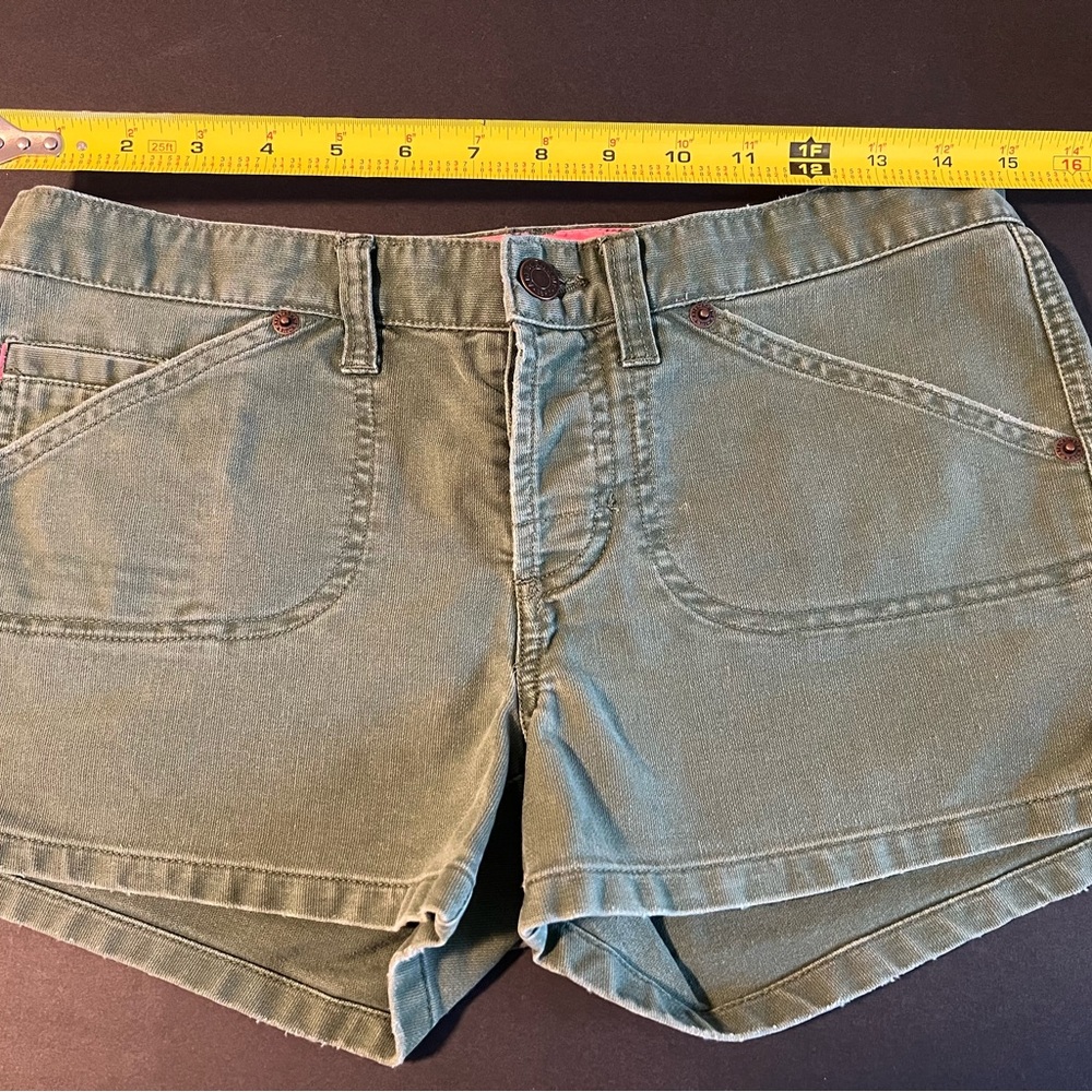 Abercrombie & Fitch Shorts Green 100% Cotton Size 0 - Picture 6 of 8